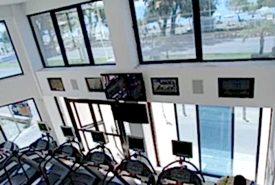 outside view from treadmills upstairs